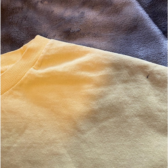 Yellow Brandy Melville self cropped honey tee! One size (fits small - medium) - Picture 4 of 4
